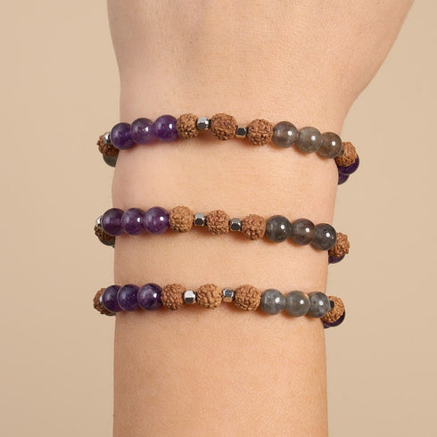 Shaolin Monk | Gemstone Rudraksha |  Mala Bracelet